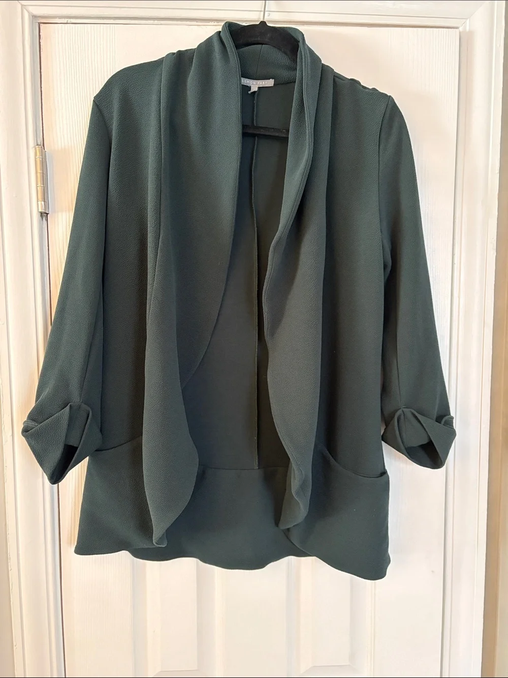 Lemon Tart Astrid Knit Tunic Women's Blazer Jacket Green Size Large L